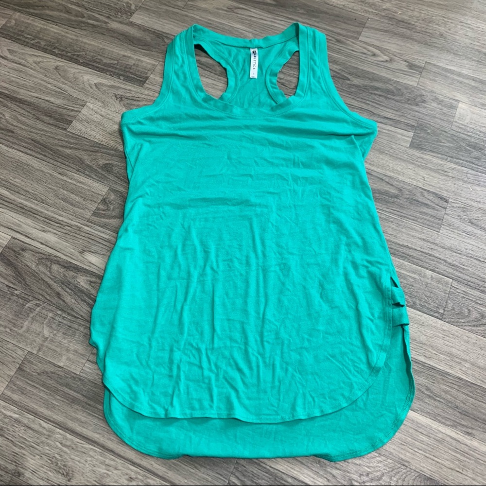 Fabletics Athletic Teal Tank Top; size Small